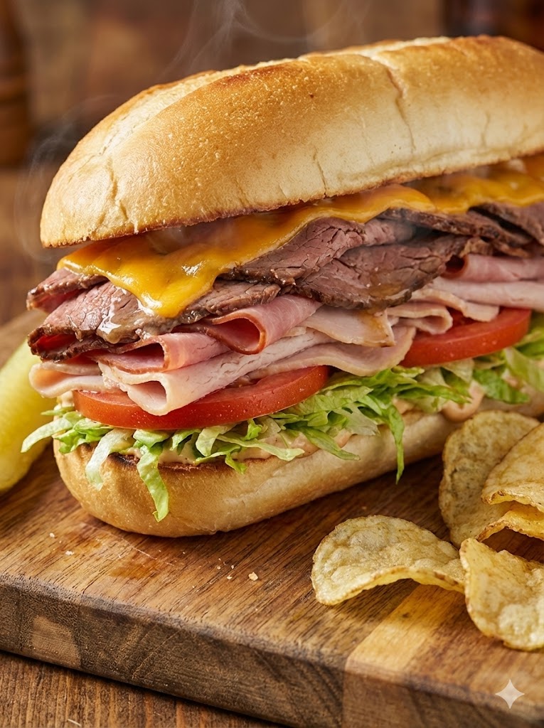 Fresh handcrafted sandwich